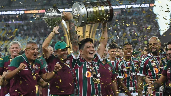 Fluminense-Kapit&auml;n German Cano gewann mit seinem Team die Copa Libertadores. - &copy; Alexandre Brum/AP/dpa