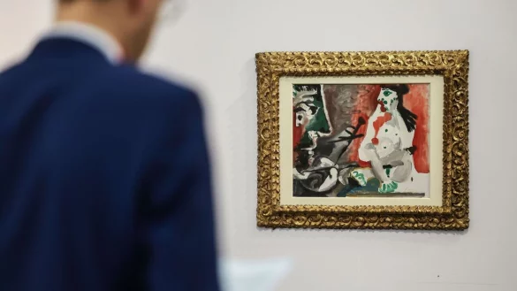 Das Gem&auml;lde von Pablo Picasso &laquo;Le peintre et son mod&egrave;le&raquo;, h&auml;ngt auf dem Stand der Galerie Bastian (3,75 Millionen Euro). - &copy; Oliver Berg/dpa