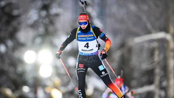 Wurde beste Deutsche in Hochfilzen: Vanessa Voigt. - &copy; Anders Wiklund/TT News Agency/AP/dpa