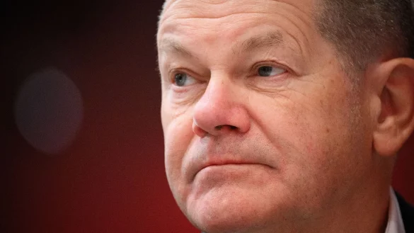 Bundeskanzler Olaf Scholz war am Mittwochabend im ARD-Polittalk &laquo;Farbe bekennen&raquo; zu sehen. - &copy; Bernd von Jutrczenka/dpa