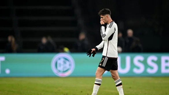Kai Havertz spielte in der Nationalmannschaft auf der linken Abwehrseite. - &copy; Robert Michael/dpa