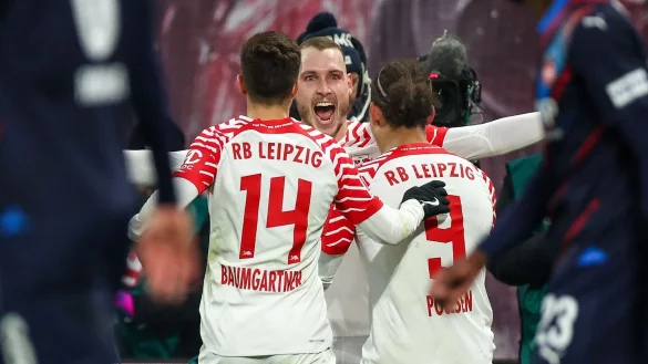 Leipzig zieht durch den Sieg gegen Heidenheim vorerst am BVB vorbei. - &copy; Jan Woitas/dpa