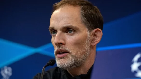Bayern-Trainer Thomas Tuchel musste bei der Pressekonferenz viele Fragen rund um Jérôme Boateng beantworten. - © Sven Hoppe/dpa