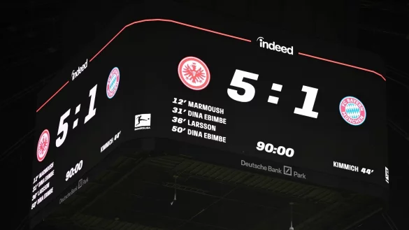 Der FC Bayern unterlag bei der Frankfurter Eintracht mit 1:5. - &copy; Arne Dedert/dpa