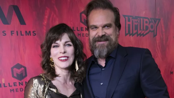 Milla Jovovich und David Harbour bei der Premiere des Films "Hellboy &ndash; Call of Darkness" in Toronto. - &copy; Baden Roth/ZUMA Wire/dpa