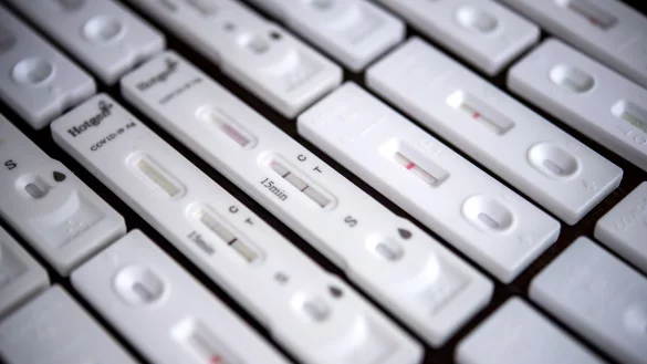 Antigen-Schnelltests f&uuml;r den Nachweis von SARS-CoV-2. - &copy; Sina Schuldt/dpa