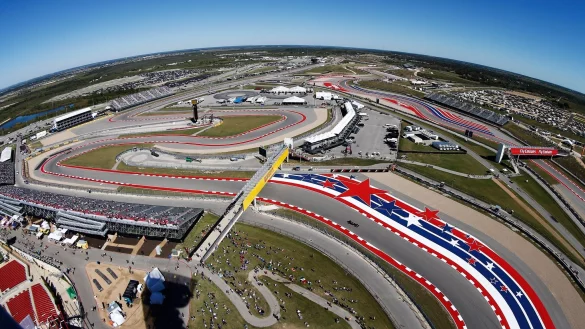 Blick vom Turm auf den Circuit of the Americas in Austin, Texas. - © Larry W. Smith/epa/dpa