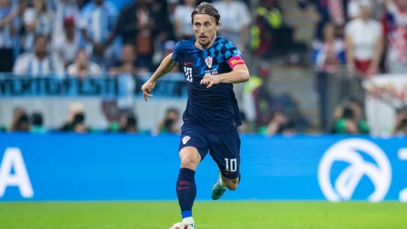 Kroatiens Luka Modric in Aktion. - &copy; Tom Weller/dpa