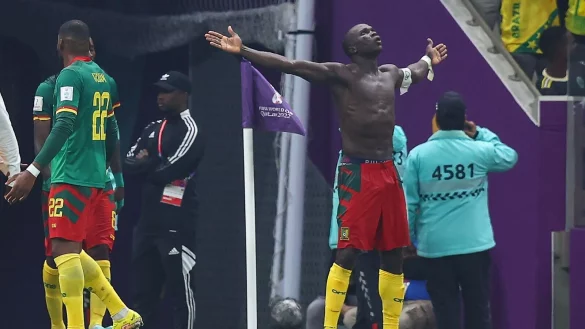 Vincent Aboubakar sorgte f&uuml;r Kameruns Siegtreffer gegen Brasilien. - &copy; Tom Weller/dpa