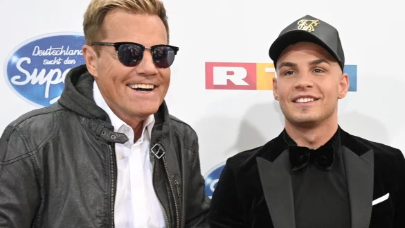 Werden gemeinsam auf Tour sein: Dieter Bohlen (l.) und Pietro Lombardi. - &copy; Henning Kaiser/dpa