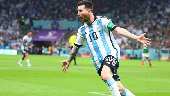 Superstar Lionel Messi erl&ouml;ste Argentinien mit dem Treffer zum 1:0. - &copy; Tom Weller/dpa