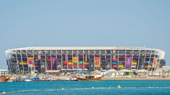 Ein Blick auf das 974-Stadion in Katar. - &copy; Nikku/XinHua/dpa