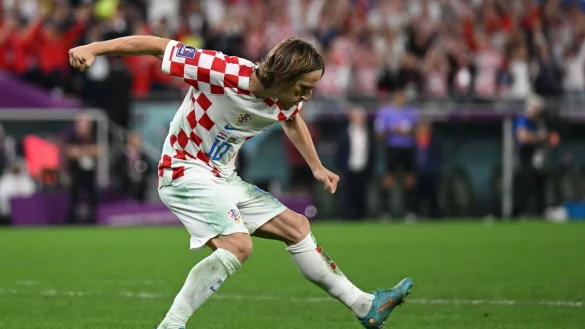 Kopf der kroatischen Mannschaft: Luka Modric. - &copy; Robert Michael/dpa