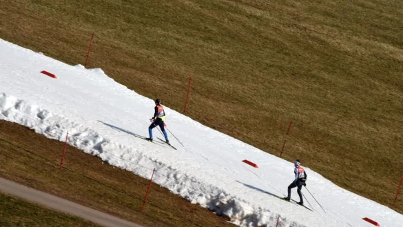Ein immer &ouml;fteres Bild beim Wintersport: Kunst- statt Naturschnee. - &copy; Patrick Seeger/dpa