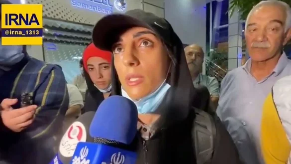 Wettkampfkletterin Elnaz Rekabi auf einem Bild der staatlichen iranischen Nachrichtenagentur IRNA. - © Irna/IRNA/AP/dpa