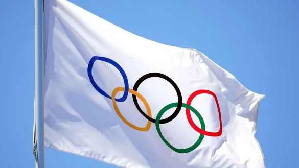 Flagge mit den olympischen Ringen. - &copy; Mike Egerton/Press Association/dpa