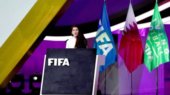 Lise Klaveness, Pr&auml;sidentin des Norwegischen Fu&szlig;ballverbands. - &copy; Nick Potts/PA Wire/dpa