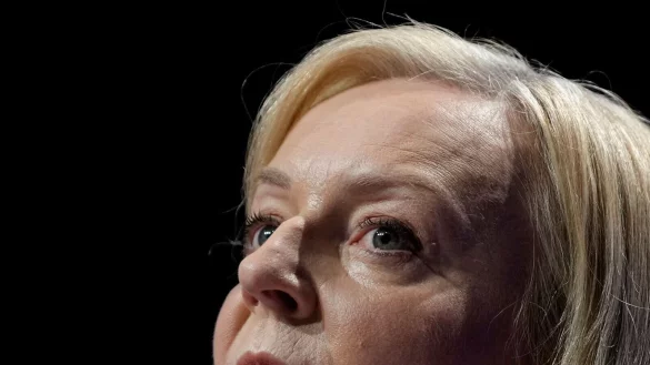 Die britische Premierministerin Liz Truss auf dem Parteitag der Konservativen in Birmingham. - &copy; Kirsty Wigglesworth/AP/dpa