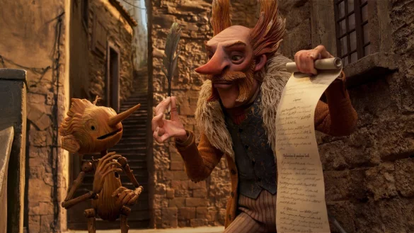 Pinocchio und Count Volpe in einer Szene aus &laquo;Pinocchio&raquo;. Der Stop-Motion-Film des mexikanischen Erfolgsregisseurs del Toro ist auf der Streamingplattform Netflix zu sehen. - &copy; -/Netflix/dpa