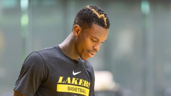 Dennis Schröder beim ersten Training nach seinem Wechsel zu den Los Angeles Lakers. - © Maximilian Haupt/dpa