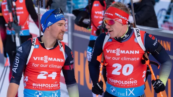 David Zobel wird beim Saisonauftakt 2022 in Kontiolahti im Einzel Dritter, Roman Rees wird Vierter. - &copy; Sven Hoppe/dpa