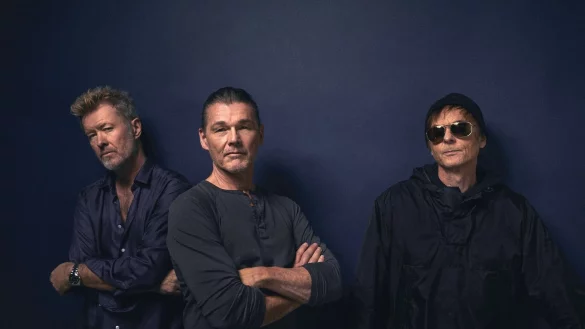 Die norwegische Band a-ha mit Magne Furuholmen (l-r), Morten Harket und Pal Waaktaar-Savoy (undatierte Aufnahme). - &copy; Stian Andersen/Sony Music/dpa