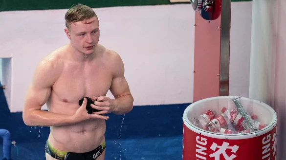 Frithjof Seidel ist derzeit der einzige deutsche Synchronschwimmer auf internationaler B&uuml;hne. - &copy; Bernd Thissen/dpa