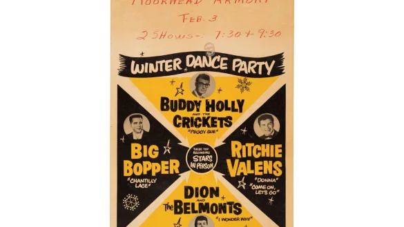 Ein Poster f&uuml;r ein Konzert mit Buddy Holly hat bei einer Auktion in den USA 447 000 Dollar eingebracht. - &copy; Heritage Auctions/dpa