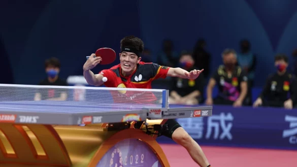 Das deutsche Team um Dang Qiu unterlag China im Finale mit 0:3. - © Jiang Hongjing/XinHua/dpa