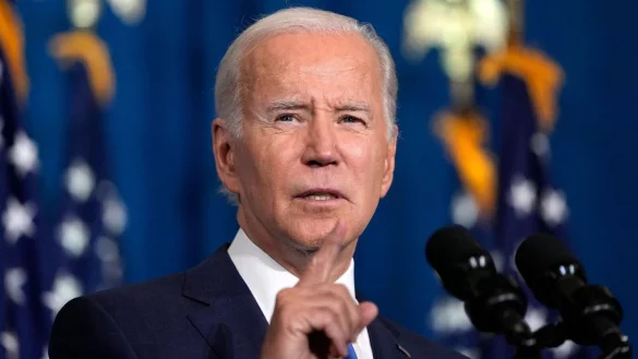 US-Pr&auml;sident Joe Biden spricht in Washington &uuml;ber die Bedrohung der Demokratie vor den Zwischenwahlen kommende Woche. - &copy; Alex Brandon/AP/dpa