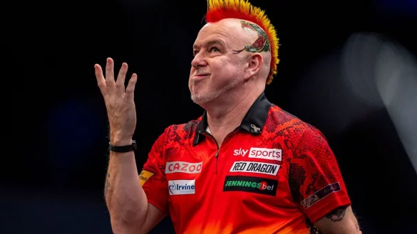 Peter Wright ist in das Viertelfinale der Darts-EM eingezogen. - © David Inderlied/Deutsche Presse-Agentur GmbH/dpa