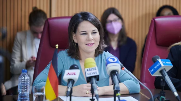 Annalena Baerbock sieht den Klimawandel als einen &laquo;Treiber des Terrorismus&raquo;. - &copy; Annette Riedl/dpa