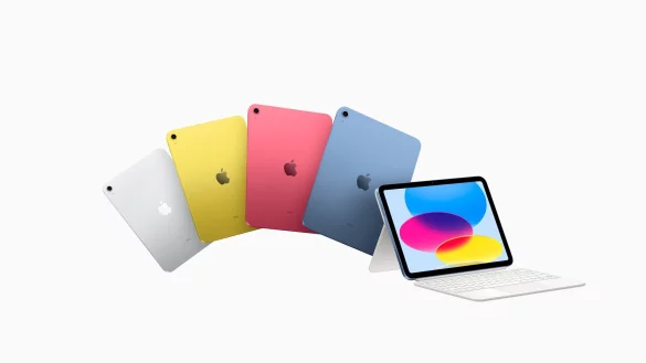 Neue Form, neue Farben und Abschied vom Lightning-Stecker und dem Klinkenanschluss. Das neue iPad 10 macht vieles anders. - &copy; Apple Inc./dpa-tmn