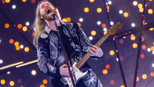 Sam Ryder bei der ersten Generalprobe f&uuml;r das Finale des Eurovision Song Contest (ESC) 2022. - &copy; Jens B&uuml;ttner/dpa