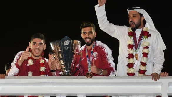 Titelverteidiger des Asien-Cups ist Katar, das 2019 im Finale 3:1 gegen Japan gewann. - © Nikku/XinHua/dpa