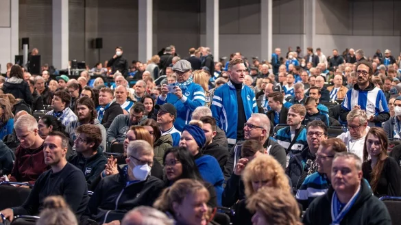 Die Hertha-Mitglieder stimmten f&uuml;r den Aufbau einer Frauenfu&szlig;ball-Abteilung. - &copy; Andreas Gora/dpa