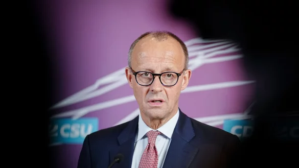 CDU-Chef Friedrich Merz richtet sich mit einer Warnung an die deutschen Fans. - &copy; Kay Nietfeld/dpa