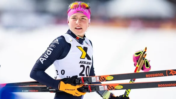 Kam beim Weltcup im norwegischen Lillehammer auf den dritten Platz: Die 16-j&auml;hrige Nathalie Armbruster. - &copy; Tom Weller/dpa