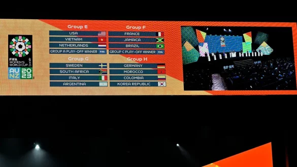 Die Auslosung für die WM 2023 fand im neuseeländischen Auckland statt. - © Alan Lee/Photosport/AP/dpa