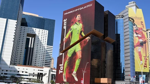 Um die Fu&szlig;ball-WM in Katar gibt es viele Diskussionen. - &copy; Federico Gambarini/dpa