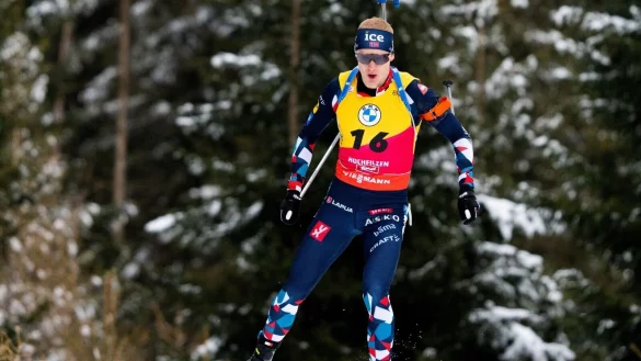 Siegte auch beim Weltcup in Hochfilzen: Biathlon-Ass Johannes Thingnes B&ouml;. - &copy; Georg Hochmuth/APA/dpa