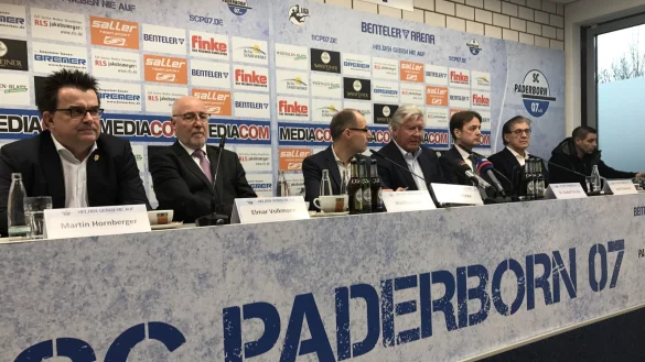 Die Pressekonferenz anlässlich der neuen Personalentscheidungen. - © Marc Köppelmann