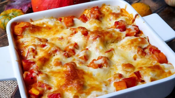 Perfekt für den Herbst: Die vegetarische Kürbis-Lasagne von Foodbloggerin Steffi Sinzenich. - © Steffi Sinzenich/gaumenfreundin.de/dpa-tmn