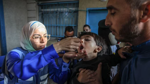 Die WHO f&uuml;rchtet, dass einige Kinder bei der zweiten Impfrunde im Norden des Gazastreifens nicht mehr erreicht werden k&ouml;nnen. (Archivbild) - &copy; Abed Rahim Khatib/dpa