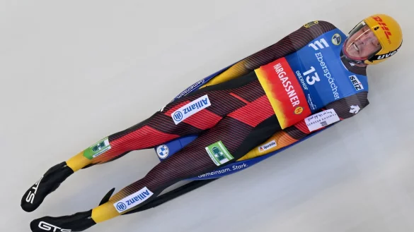 Schon wieder hinter den &Ouml;sterreichern, aber bester Deutscher: Felix Loch - &copy; Martin Schutt/dpa