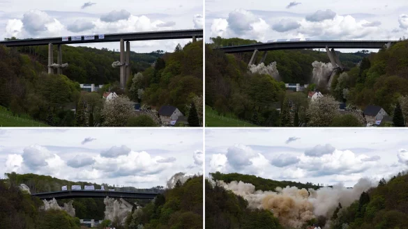 Eine B&uuml;rgerumfrage l&auml;uft zur Frage, ob die neue Br&uuml;cke auch eine neuen Namen erhalten soll (Archivbild). - &copy; Christoph Reichwein/dpa