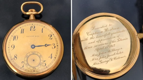 Drei Witwen wohlhabender Gesch&auml;ftsleute schenkten die Uhr ihrem Retter. - &copy; Henry Aldridge And Son/Henry Aldridge And Son via PA Media/dpa