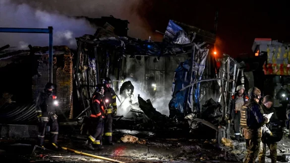 Die südostukrainische Großstadt Saporischschja wird immer wieder vom russischen Militär mit Gleitbomben angegriffen. - © -/Ukrinform/dpa