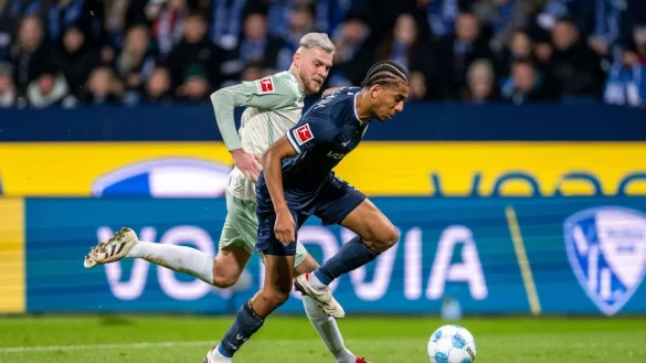 Bernardo (r) und seine Mitspieler strauchelten auch gegen Bremen. - © David Inderlied/dpa