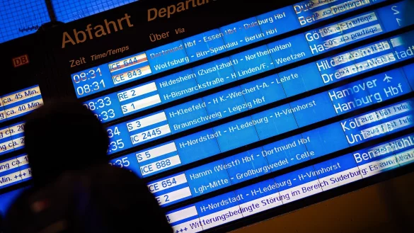 Ein Sturmtief macht dem Bahnverkehr zu schaffen, viele Z&uuml;ge versp&auml;ten sich. - &copy; Moritz Frankenberg/dpa